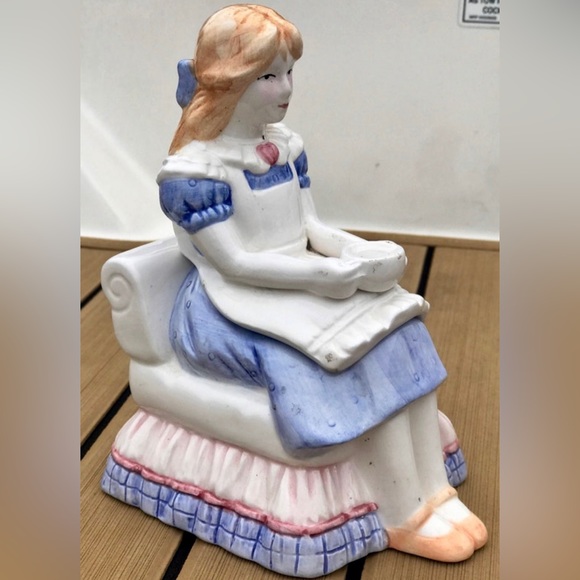 Vintage Porcelain Dresser Powder Jar APPLAUSE INC. Taiwan Sea Gull - Picture 7 of 9